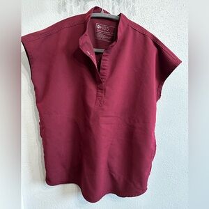 Figs Technical Collection Rafaela Oversized Scrub Top  Burgundy XXS